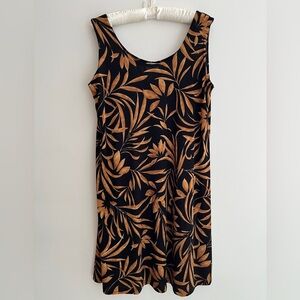 JOSTAR Sleeveless Dress Trapeze A Line Scoop Neck Floral Stretch Travel Resort